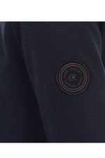 Casa Moda 1/2 Zip Sweatshirt. A navy sweatshirt with long sleeves, high collar, 1/2 zip closure, and Casa Moda logo.