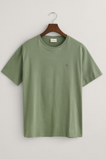 An image of the Gant Shield T-Shirt in the colour Dry Green.