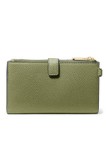 An image of the Michael Kors Jet Set Double Zip Wristlet in Smokey Olive.