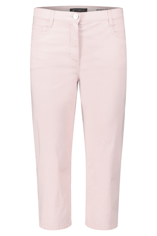 An image of the Betty Barclay Summer 3/4 Length Trousers in the colour Pink.