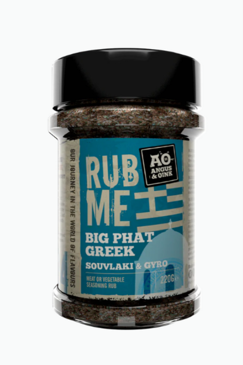 An image of the Angus & Oink Big Phat Greek Seasoning tub.