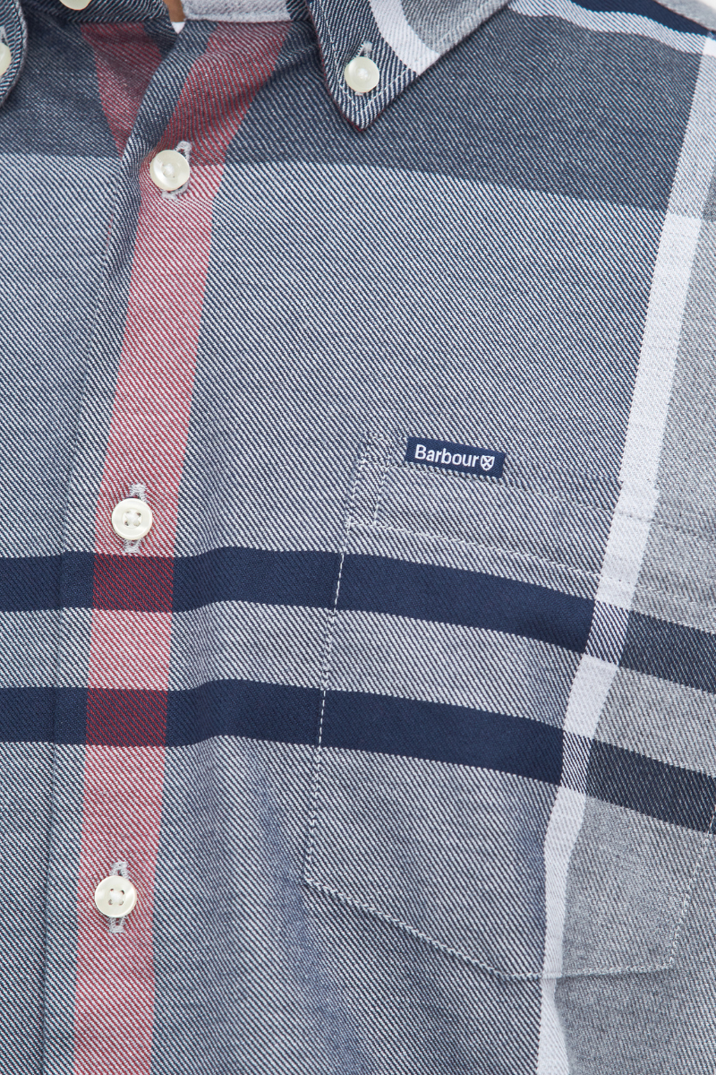 An image of the Barbour Dunoon Tailored Shirt in Blue Granite.