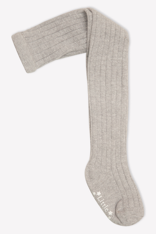 An image of The Little Sock Co Non-Slip Tights in Sparkly Grey.