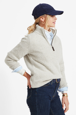 An image of the Schoffel Aviemore Alpaca Mix 1/4 Zip in Ivory.