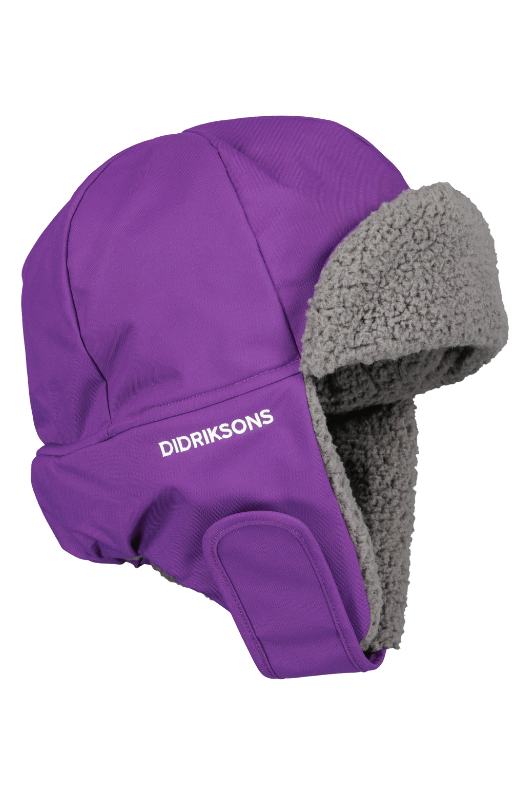 An image of the Didriksons Biggles Cap in Royal Purple.