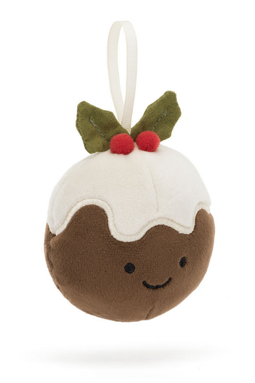 An image of the Jellycat Festive Folly Christmas Pudding.