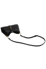 An image of the Every Other Shoulder Bag with Fastening Detail in Black.