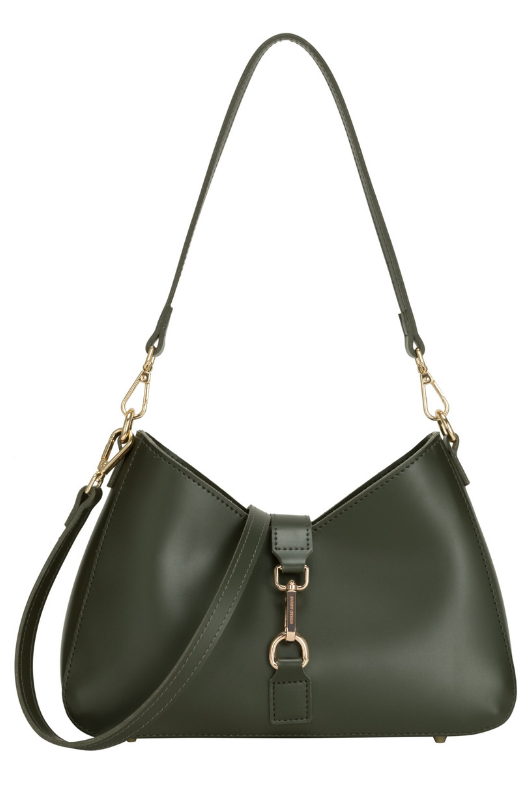 An image of the Every Other Shoulder Bag with Fastening Detail in Green.