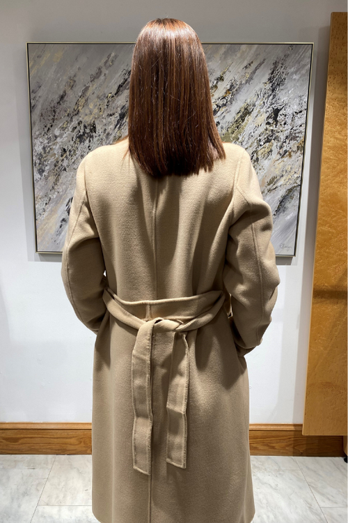 An image of the Emme Xeno Coat in Camel.