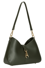 An image of the Every Other Shoulder Bag with Fastening Detail in Green.