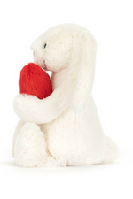 An image of the Jellycat Bashful Red Love Heart Bunny Original.