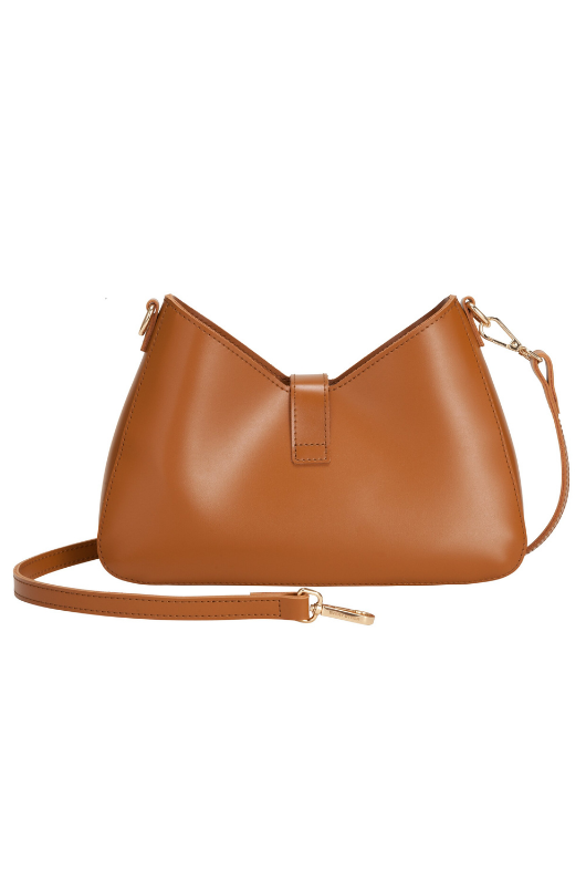 An image of the Every Other Shoulder Bag with Fastening Detail in Tan.