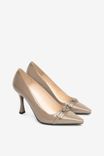 An image of the Nero Giardini Heeled Court Shoes in Smog.