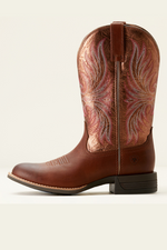 An image of the Ariat Ranahan Western Boots in Sienna Saddle / Rusty Red.