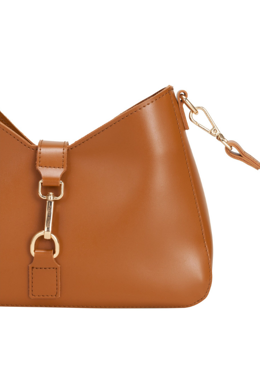 An image of the Every Other Shoulder Bag with Fastening Detail in Tan.