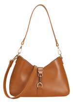 An image of the Every Other Shoulder Bag with Fastening Detail in Tan.