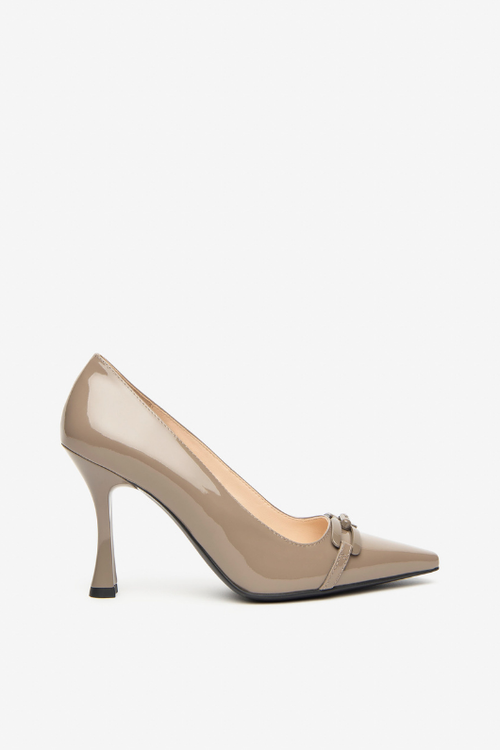 An image of the Nero Giardini Heeled Court Shoes in Smog.