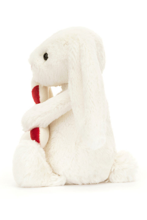 An image of the Jellycat Bashful Bunny with Candy Cane.