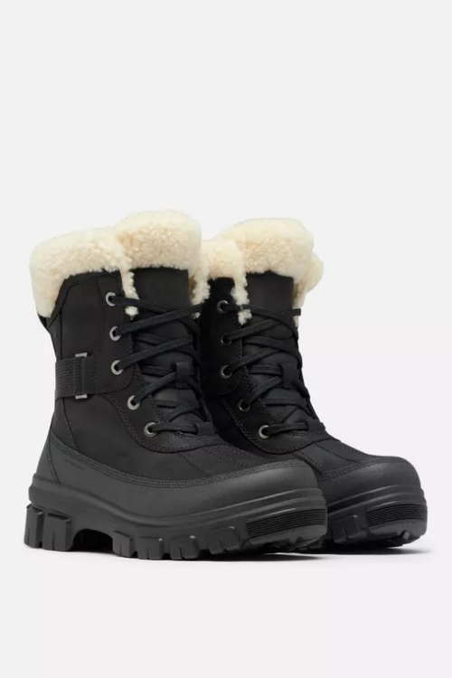 An image of the SOREL Torino V Parc Waterproof Snow Boots in Black Sea Salt.