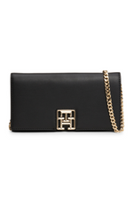 An image of the Tommy Hilfiger Chain Strap Small Crossover Bag in Black.