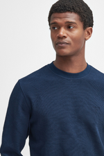 An image of the Barbour Diamond Sweatshirt in Navy.