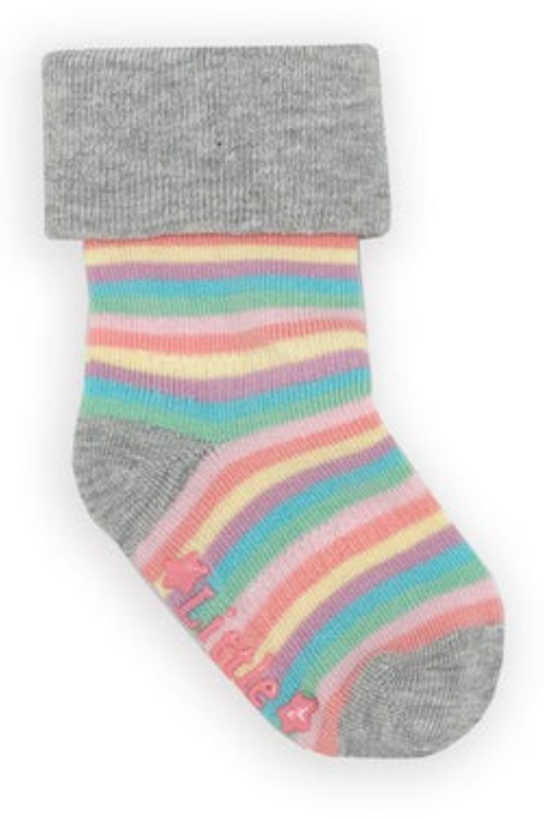 An image of The Little Sock Co Rosey Rainbow Non-Slip Stay On Socks.