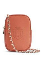 An image of the Fairfax & Favor Mini Finsbury Crossbody Bag in the colour Melon.