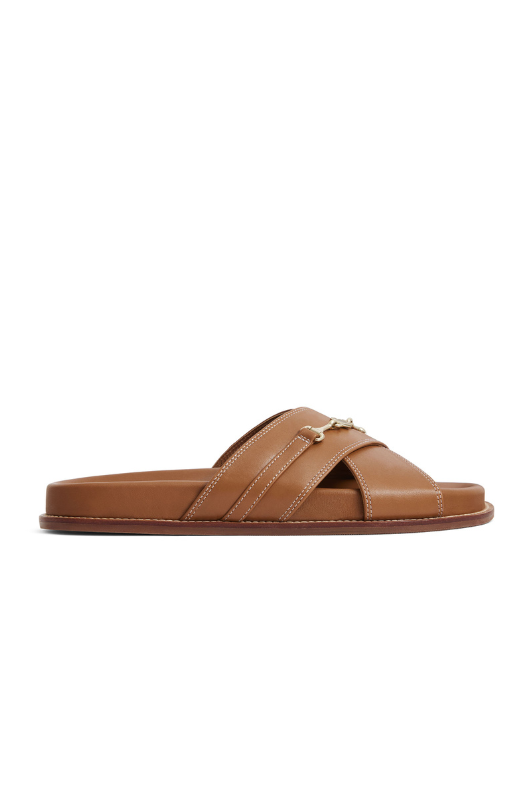 An image of the Fairfax & Favor Southwold Women's Sandals in the colour Tan Leather.