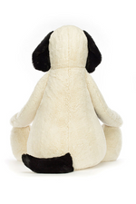 An image of the Jellycat Bashful Black & Cream Puppy Giant.