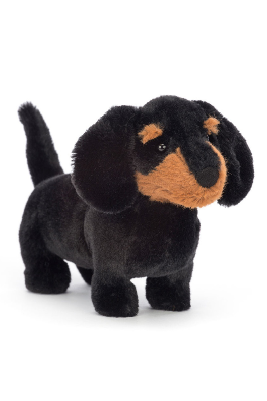 An image of the Jellycat Freddie Sausage Dog Small.