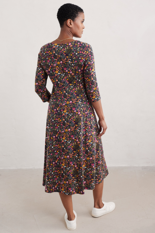 An image of the Seasalt 3/4 Sleeve Secret Cove Dress in Multi,