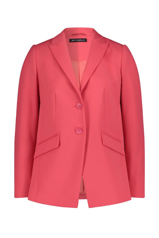 An image of the Betty Barclay Blazer Jacket in Coral Red.