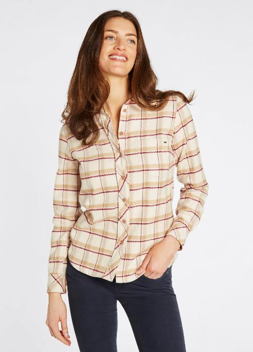 An image of the Dubarry Japonica Check Shirt in Cream.