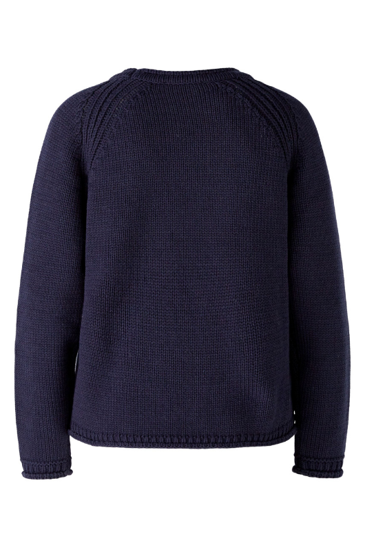 An image of the Oui Star Jumper in Dark Blue White.