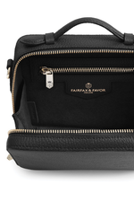 An image of the Fairfax & Favor Buckingham Crossbody Bag in Black Leather.