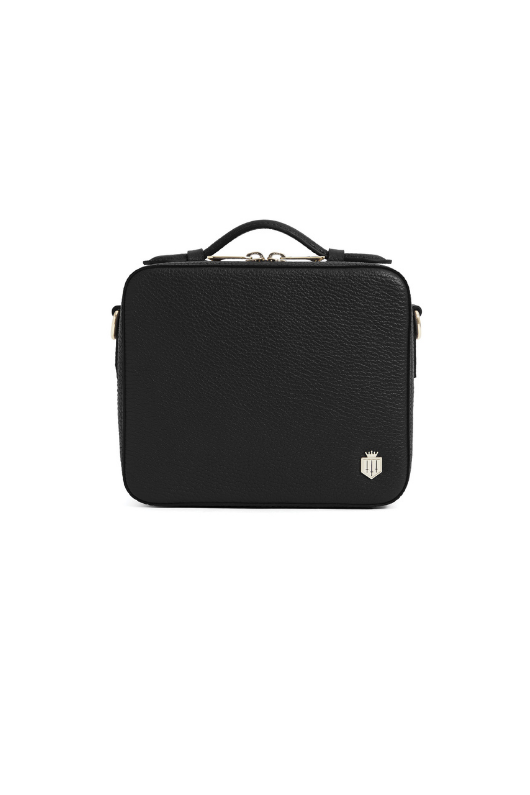 An image of the Fairfax & Favor Buckingham Crossbody Bag in Black Leather.