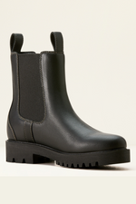 An image of the Ariat Wexford Lug Mid Waterproof Chelsea Boots in Jet Black.