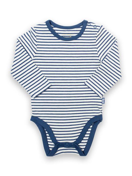 An image of the Kite Stripy Bodysuit in Navy.