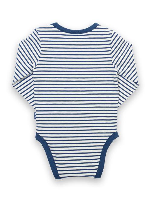 An image of the Kite Stripy Bodysuit in Navy.