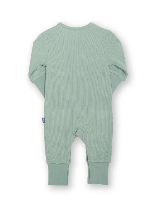 An image of the Kite Ele And Me Waffle Romper in Green.