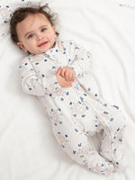 An image of the Kite Snuggle Bear Sleepsuit in Cream.