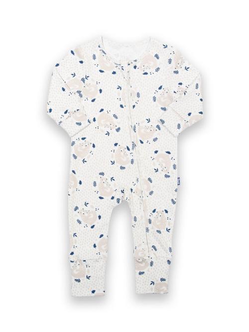 An image of the Kite Snuggle Bear Sleepsuit in Cream.