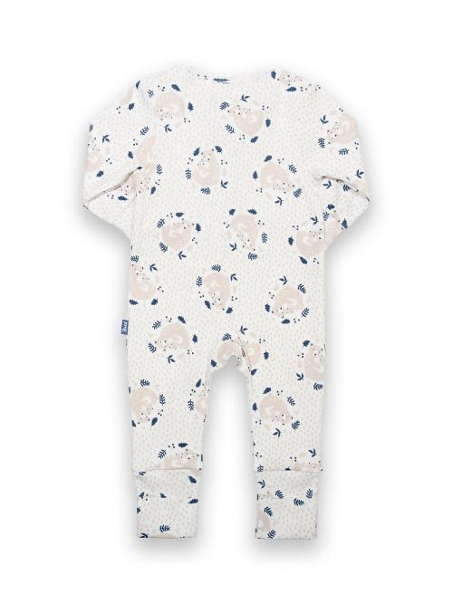 An image of the Kite Snuggle Bear Sleepsuit in Cream.