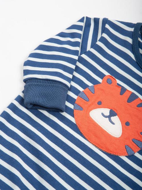 An image of the Kite Top Tiger Romper in Navy.