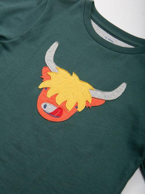 An image of the Kite Cool Cow T-Shirt in Green.