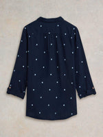 An image of the White Stuff Sophie Organic Cotton Shirt in Dark Navy.