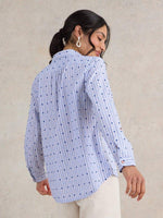 An image of the White Stuff Sophie Organic Cotton Shirt in Light Blue.