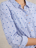 An image of the White Stuff Sophie Organic Cotton Shirt in Light Blue.