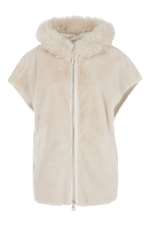 An image of the Marc Cain Hooded Faux Fur Vest