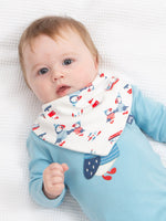 An image of the Kite Puffin Pals Bib in Cream.